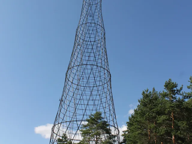 Shukhov tower on the Oka River