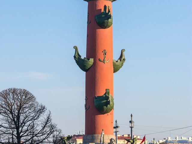 Rostral columns on Spit of the Vasilievsky Island