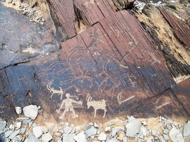 Petroglyphic complex of Del Uul mountain